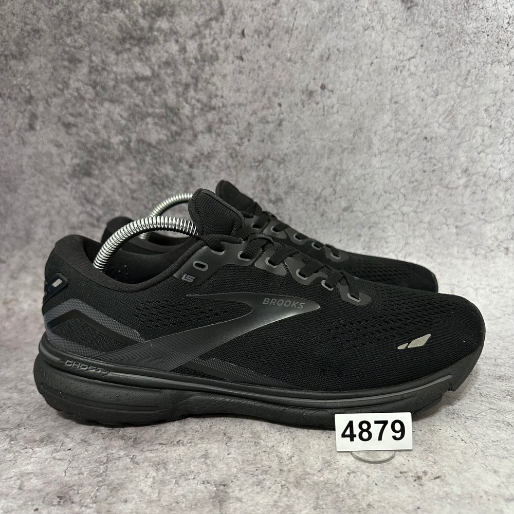 Brooks Ghost 15 Running Shoes Mens 9.5 Black Triple Black 1103932E020 Wide 2E